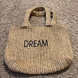 New without tags Dream Woven Tan Tote Bag